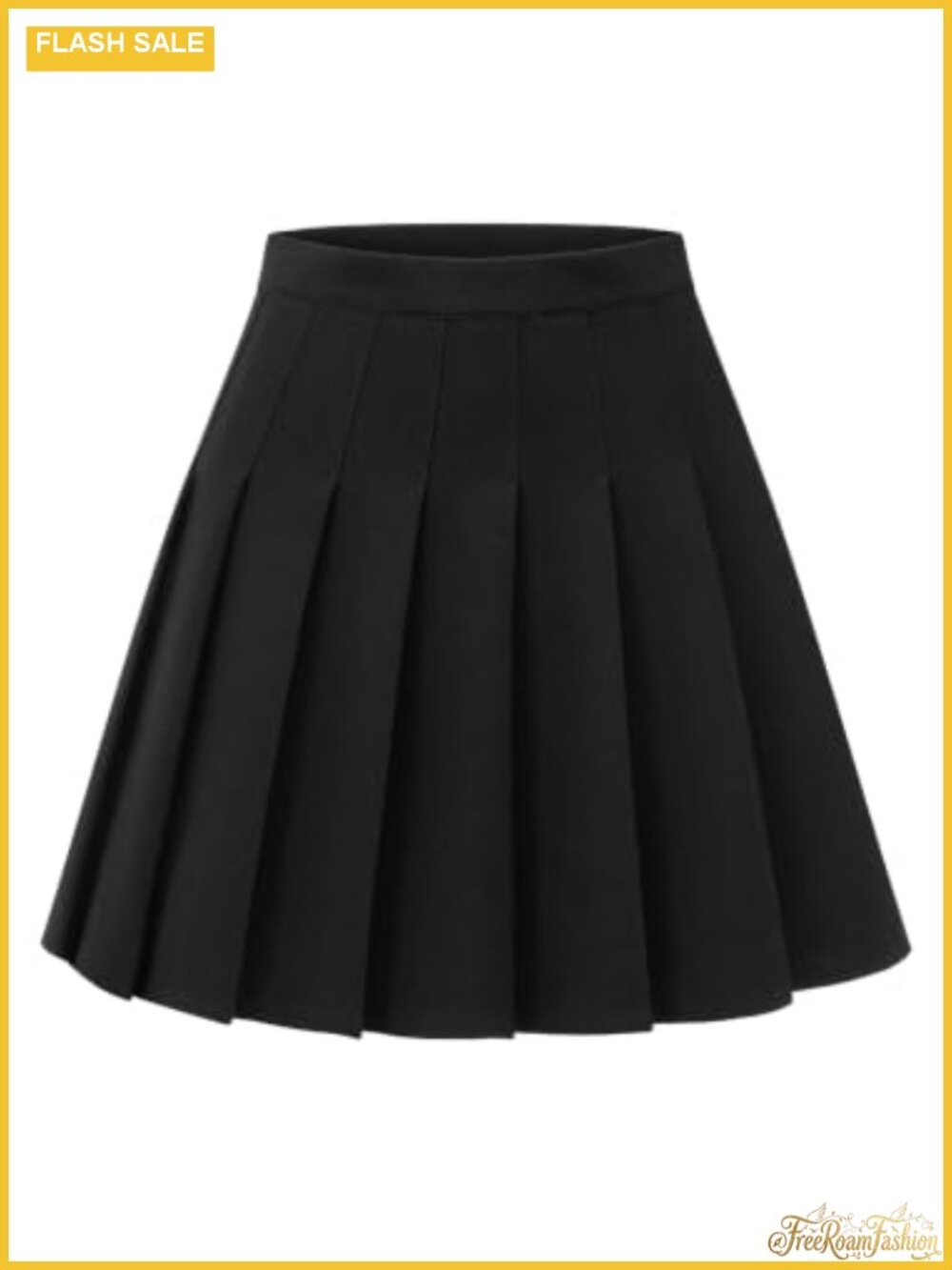 Women's High-Waisted Pleated A-Line Mini Skater Skirt